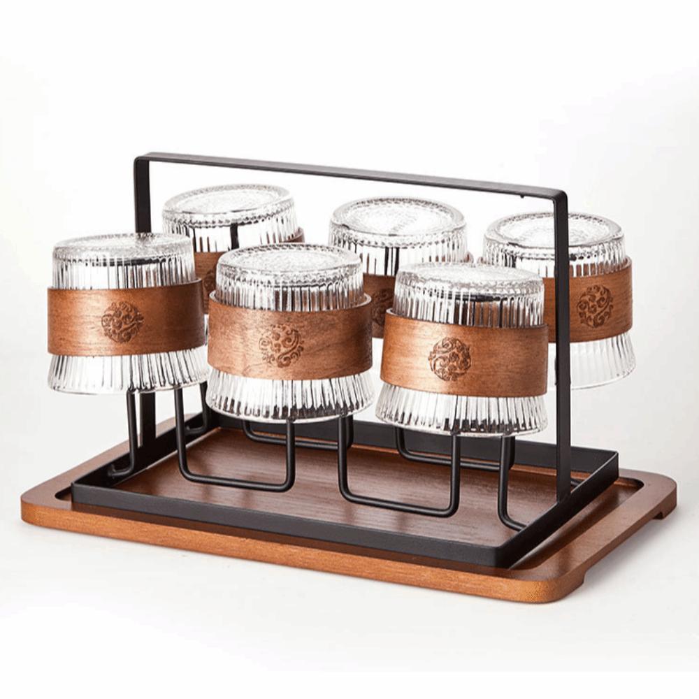 With Tray Tea Cup Rack Durable Water Cup Shelf Cup Accessories Glass Cup Stand Hospitality