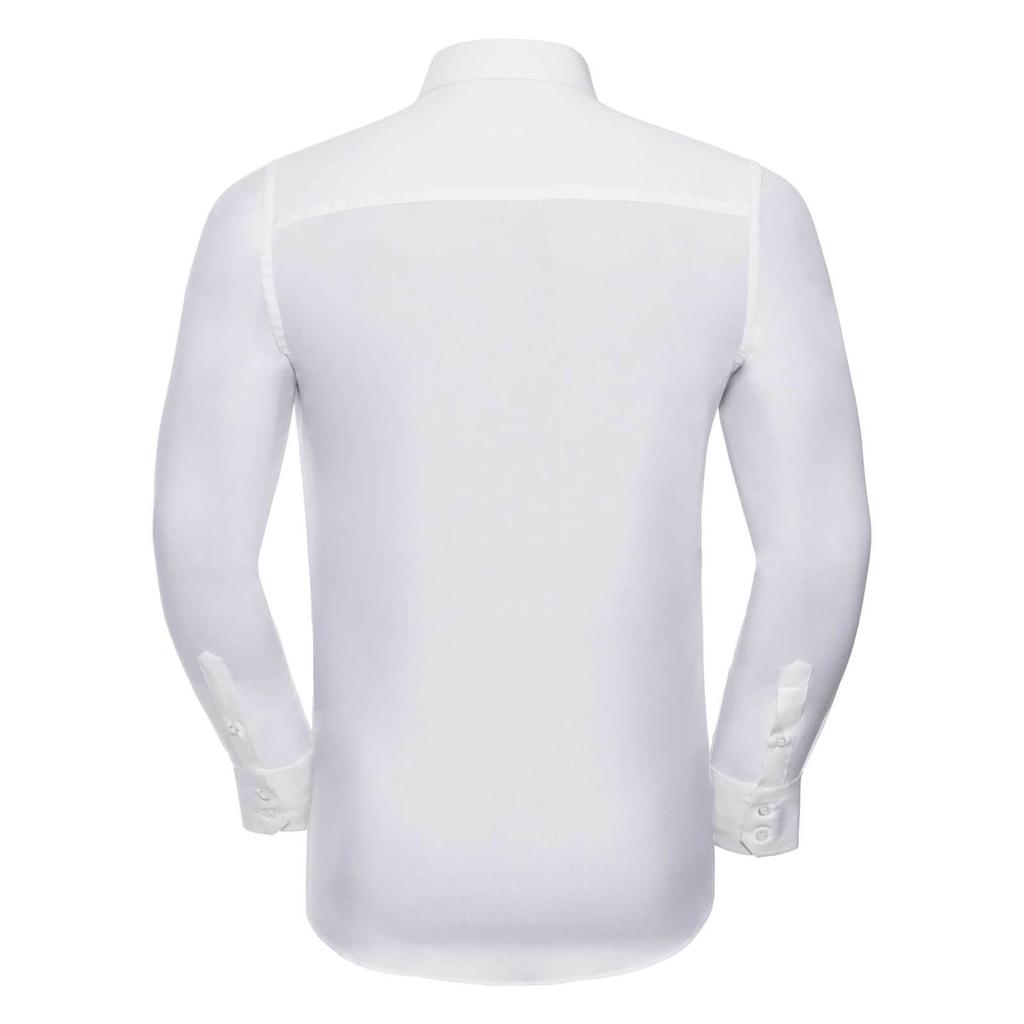 Russell Collection Mens Long Sleeve Easy Care Fitted Shirt