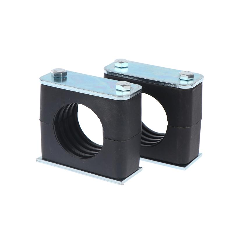 2Pcs Black Nylon Pipe Clamp Bolted Plastic Clip Tube Fastener 6-50Mm Diameter For Fixing And Binding Accessories