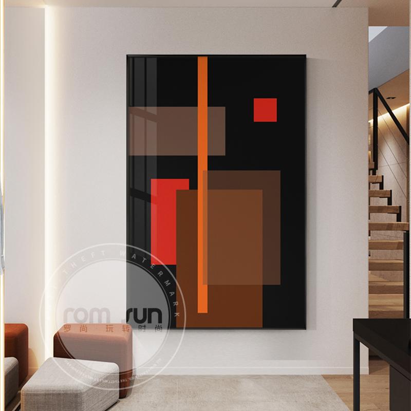 Pictură geometrică în pânză de culoare abstractă, postere și imprimeuri, imagini de artă de perete impresioniste creative pentru decorarea camerei de zi