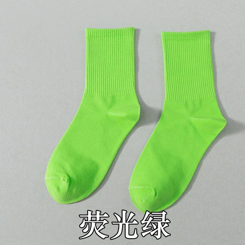 Socks Season Cotton Socks Breathable Medium Tube Socks Street Tide Socks Candy Color High Top Socks