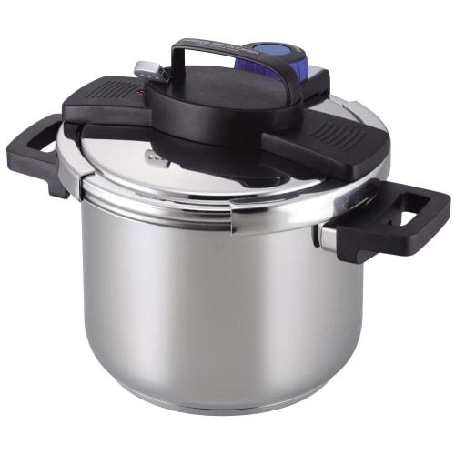 Perfect for outdoor activities! Pearl Metal 5.5L Pressure Cooker with Triple-Layer Bottom and One-Touch Lever, H-5389