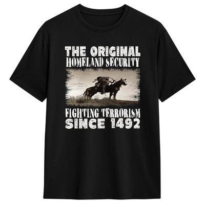 Homeland Security Fighting Terrorism T Shirt Summer  Pure Cotton TShirts For Unisexs Casual Tee Shirt Short Sleeve Aesthetic Tees