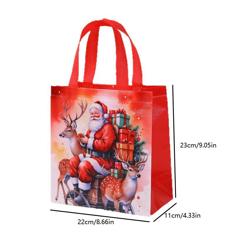 4Pcs Christmas Gift Bag Santa Non-Woven Bag Christmas Decorations For Home 2025 Xmas Navidad Noel Gifts  Year Packaging Bag