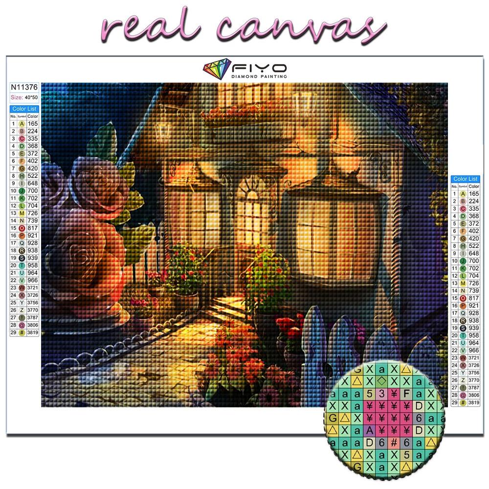 Diamond Painting Forest Hut Embroidery Cross Stitch Rhinestone Home Decor