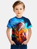 Children's T-Shirt Boy Casual Girls Short Sleeve T-Shirt Summer Cartoon Soccer Sports T-Shirts for Boys Round Neck Children Top