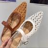 Women'sfashion Weavebreathable Comfortable Women's Flats Casual Outdoor Women's Everything Muller Shoes Large Size 35-42 Sandals