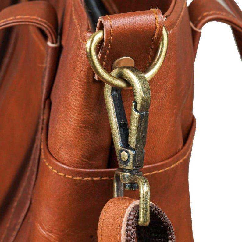 Vintage Leather Tote Bag: Handmade Distressed Shoulder Bag