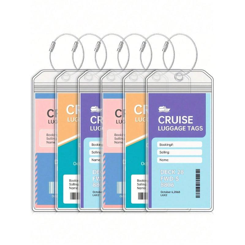 Cruise Luggage Tag Set, Includes Cruise Luggage Tag Holder, Transparent Cruise Luggage Tag