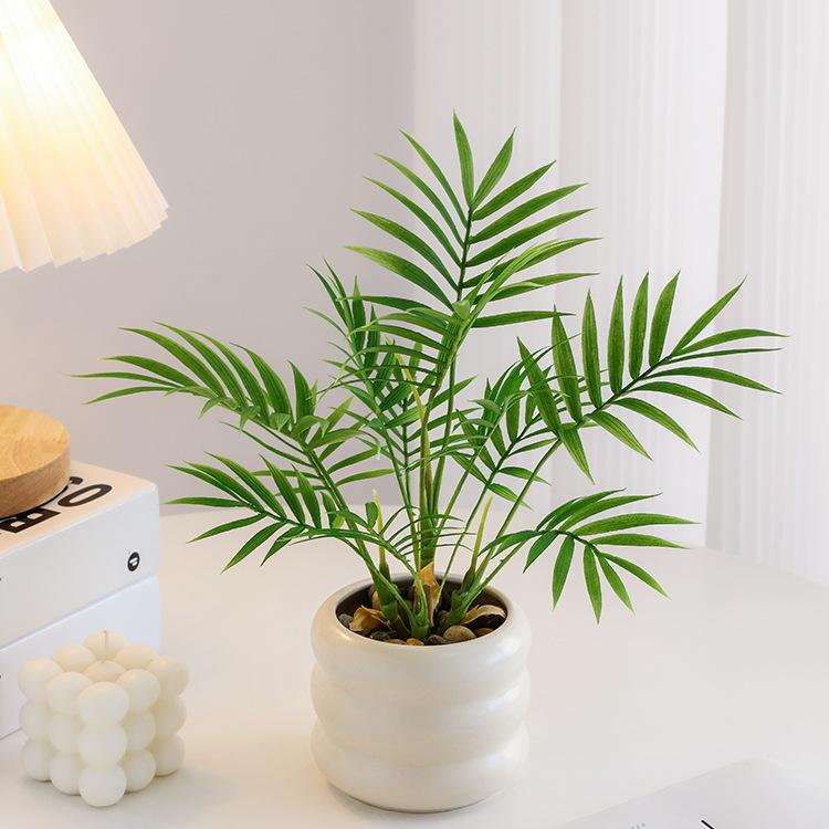Nordic Small Potted Plant Decor - Indoor Bonsai & Bionic Greenery for Office or Living Room.