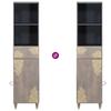 Bathroom Cabinet Gray 38 x 33 x 160 cm Solid Mango Wood