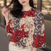 ZANZEA Women Ethnic Print Casual Round Neck 3/4 Sleeve Blouse