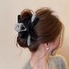 2025 New Elegant Velvet Bow Hair Claw Clip Large Claw Clip for Women with Non-Slip Grip Elegant Updo Bun Maker for Thick Hair