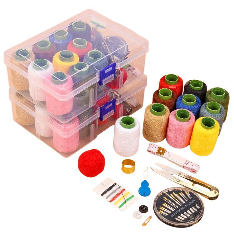 Portable Sewing Kit: High-Quality Needle & Thread Set with Storage Box for Home & Dorm Use