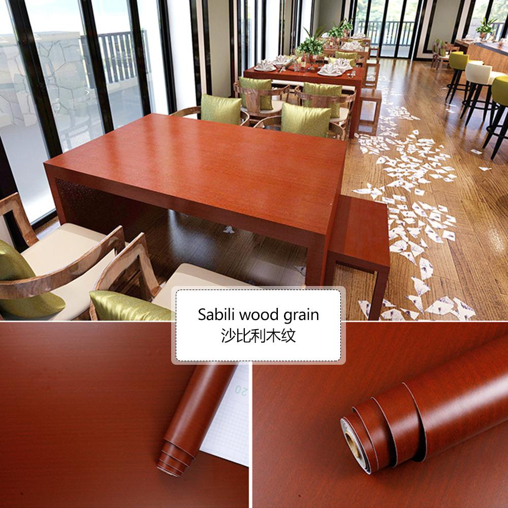 Thickened Wood Grain Self Adhesive Wallpaper Waterproof Wardrobe Tabletop Furniture Refurbished Adhesive Wallpapers 3D