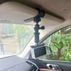 Verstellbare Auto-Sonnenblenden-Kamera-Halterung mit 360-Grad-Drehung für Sportkameras, Schnellspannclip, Universelle Kompatibilität