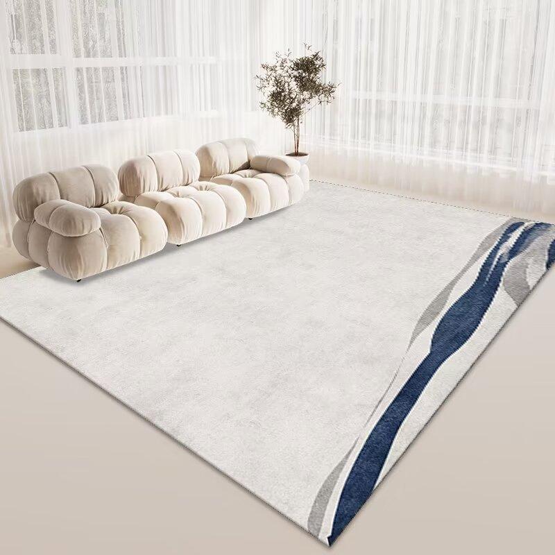 Simple Living Room Sand Carpet, Bedroom Bedside Carpet, Household Commercial Crystal Velvet Thickened Floor Mat