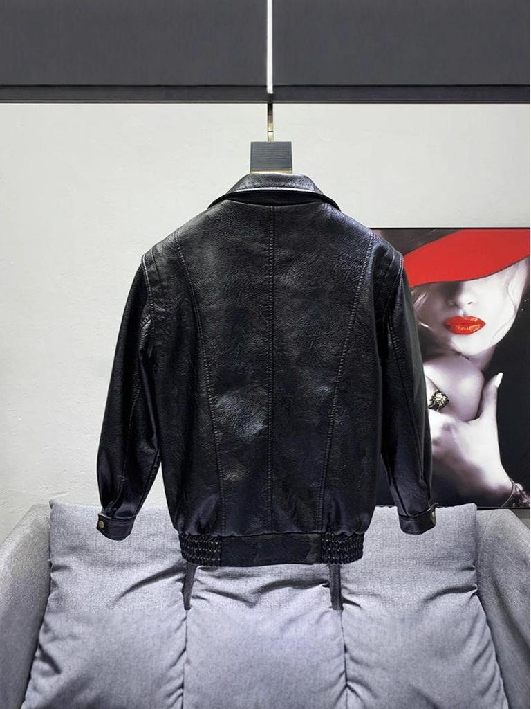 Herren Modische Herbst/Winter Koreanischer Stil Leder Motorradjacke - Gutaussehend, Cool und Jugendlich Oberbekleidung