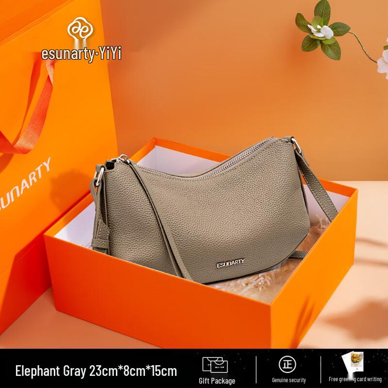 ESUNARTY Women s Leather Dumpling Crossbody Bag
