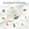 Yogurt Maker, 1.5 L Yogurt Machine with Strainer, Lid, 20 W Yogurt Maker for Greek Yogurt, for 3–5 People, 19.5x17.5x21.4 Cm, White