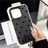 Luxury Love Point Couple Silicone Phone Case For iPhone 17 13 15 16 14 12 11 Pro Max Pro 16 Plus Shockproof Lichee Pattern Funda