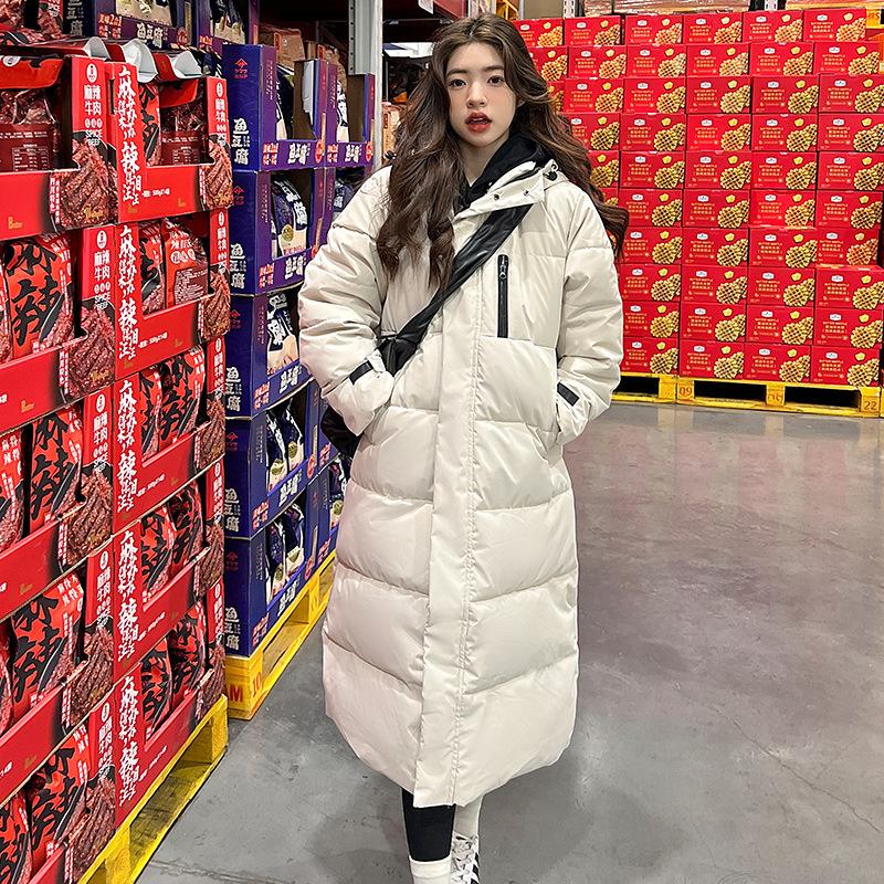 New cotton-padded clothes 2025 women's winter extended loose and thickened knee-length cotton-padded jackets