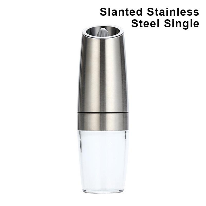 1/2Pcs Electric Salt Pepper Grinder Set One Handed Operation Stainless Steel Spice Mill With Light Automatic Pepper Grinde