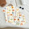 Kids Casual Short Sleeve Top and Shorts Set Animal Print Lightweight Soft Fabric Summer Outfit for Boys and Girls Comfortable Fit