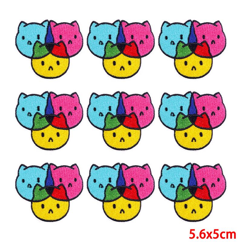 10 Pcs/lot Wholesale Embroidery Patch Iron On Patches For Clothing Patches On Clothes Jackets Decor Applique Sew Supplies