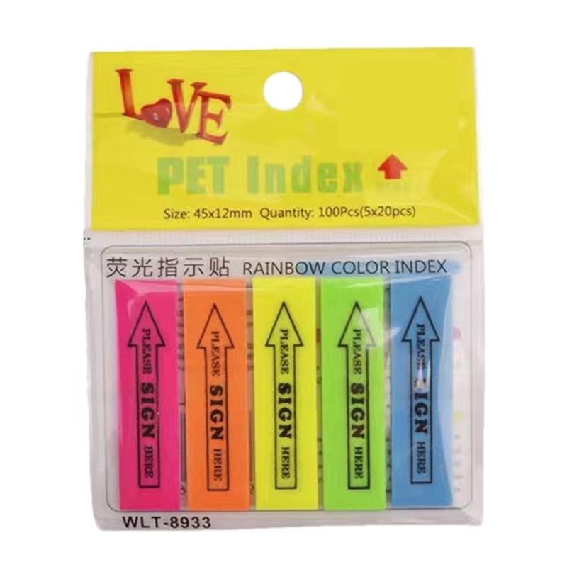 

100 Pcs Sign Here Sticky Notes Sign Here Tabs Message Flags Arrows Labels Sticker Sign Here Flags for Office School