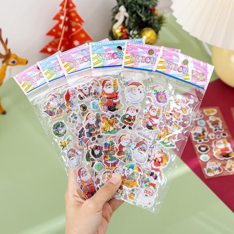 Christmas Glass Bubble Stickers & Snowflake Window Clings - Baubles & Bells Decals for Party Decorations