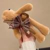 Elegant Bear Hair Clip Versatile Cute Hair Accessories Cartoon Plush Hair Claw  Children's Hairpin
