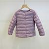Winter white duck down children's down jacket liner round neck long sleeve boys and girls with light inner wear school uniform artifact
