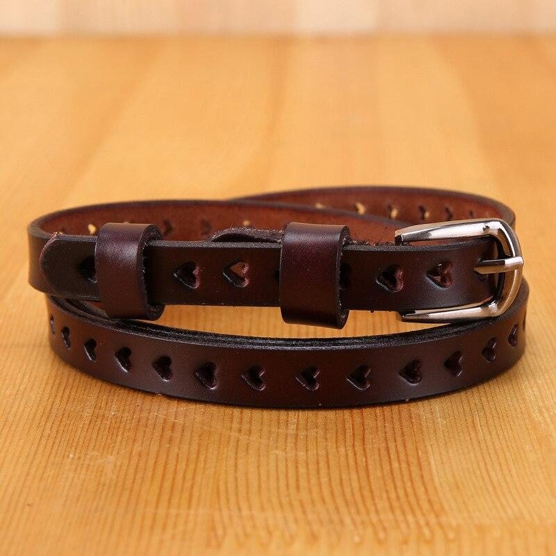 1.4cm Belts for Women Geniune Leather Casual Designer Fashion High Guality Love Heart Eyelet Grommet Belts Solid Color LB2222