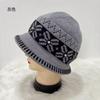 Winter Autumn Thick Fleece Knit Bucket Hat For Women Elderly
