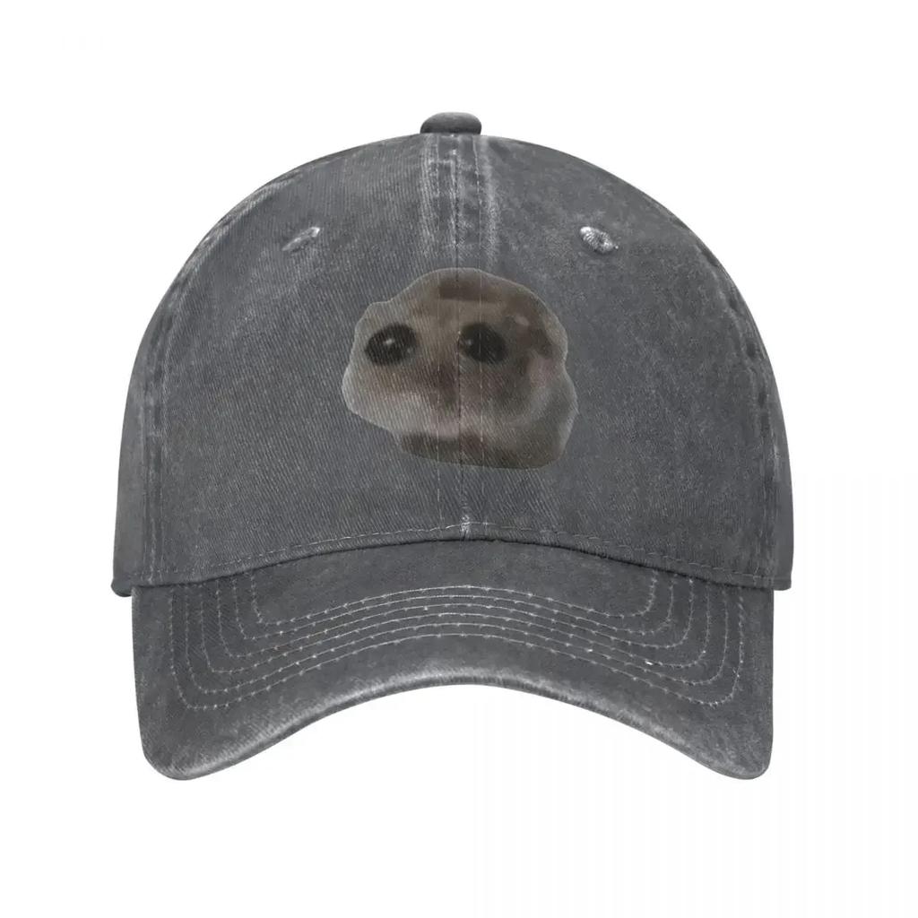This Is Me If You Even Care Sad Hamster Meme Baseball Cap Vintage Distressed Denim Headwear Unisex Women Outdoor Activities Hat Cap