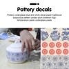 Ceramics Decals Paste Firmly Beautifully Nice-looking Convenient Delicate DIY Eye-catching Beginner Art Pottery DIY Stickers Home Decor for Daily Use