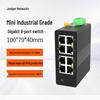 8-Port Industrial-Grade 100M Gigabit Switch with DIN Rail Mount and Lightning Protection