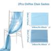 Chiffon Chair Sash Wedding Party Supplies Wedding Aisle Decorations Party Banquet Event Baby Shower Chair Decor Party Decoration