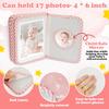 Mjukt Tyg Album Baby Tillväxt Minnesfotoalbum Baby Spjälsäng Tyg Bok Leksak Montessori Tidig Utbildning Album Bok Födelsedagspresent