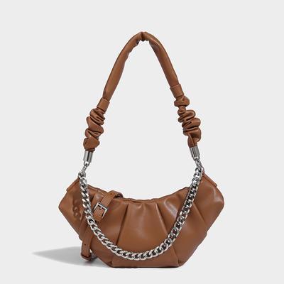 Bolsas Tote Femininas de Ombro Croissant Femme Tendência Feminina para Você Plissadas Designer Mulher