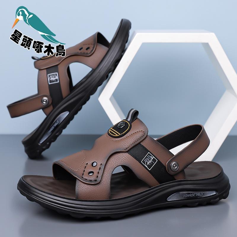 Men's Platform Sandals 2025 New Summer Soft-soled Beach Shoes Casual Dual-purpose Hollow Shoes Sandals