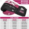 Gants de Boxe Muay Thaï - RDX - 6 OZ - Cuir de Vachette - Rose - Mixte