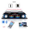 HiFi-Soundverstärker, digitaler 4-Kanal-Audioverstärker, Bluetooth-Karaoke-Player, FM-Radio, unterstützt Fernbedienung