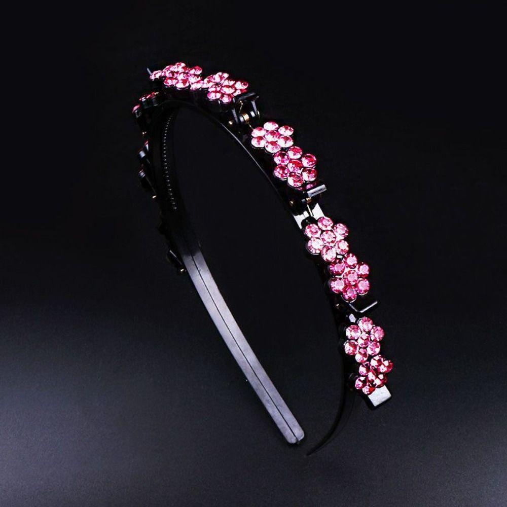 Plum Blossom Hair Bands with Clips Elegant Toothed Clip Braided Hairband  Gifts