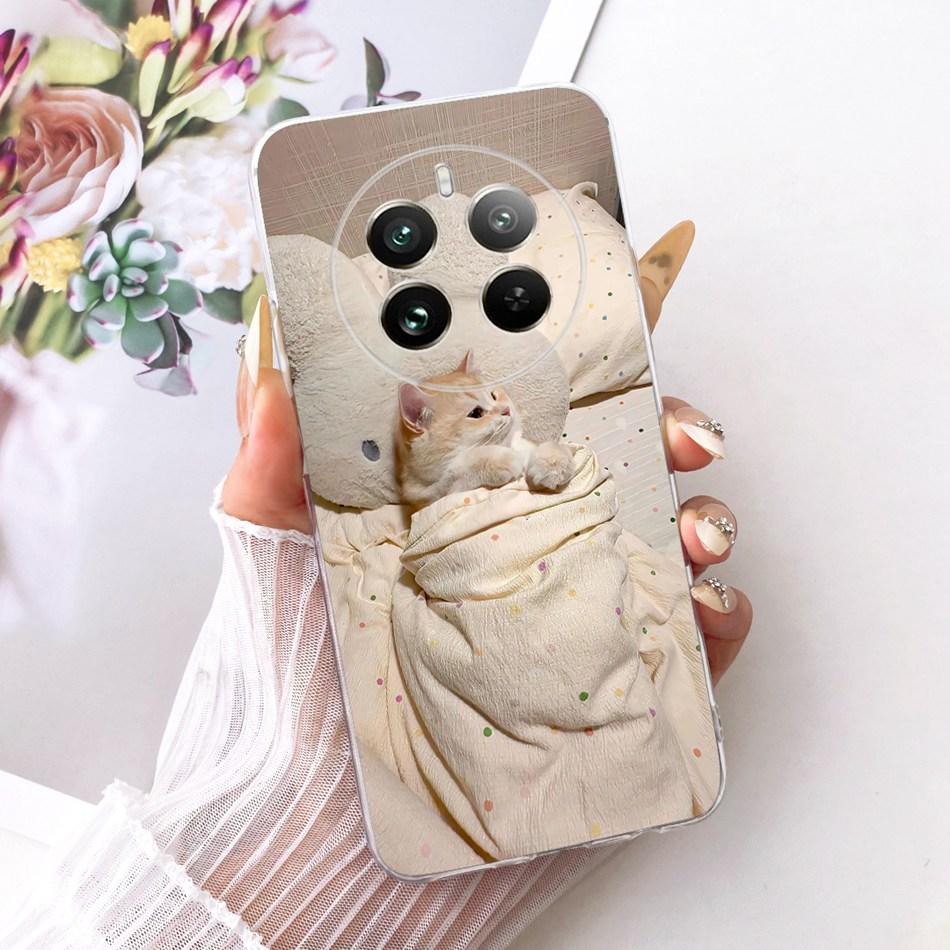 For Realme 12+ 12X 12 5G Cute Flower Butterfly Cat Painted Case For Realme12 5G 12 Plus 12X 12Plus Soft Silicone TPU Phone Cases