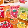 30Pcs/Set Paper Thickness Fruit Text Stickers Paper Strong Viscosity Notes Notepad Not Easily Damaged Sticky Notes Student