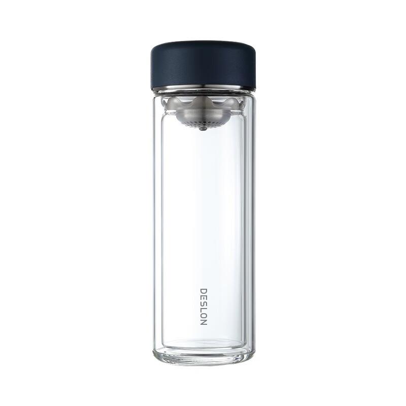 Desheng Langyue Double-Layer Glass Cup with Lid