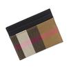 Burberry Check Color Block Design Canvas Card Holder Unisex Accessories Sand 80846451