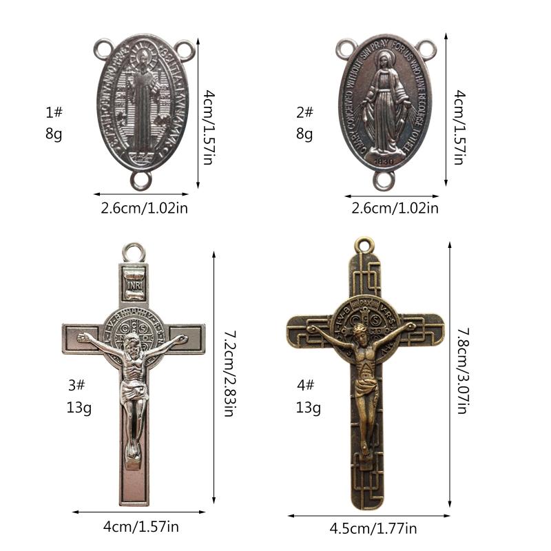 Crucifix Crucifix Pendants Catholic Charms Devotional Charm Connector Pendant DIY Necklace Bracelets Jewelry Making Cra